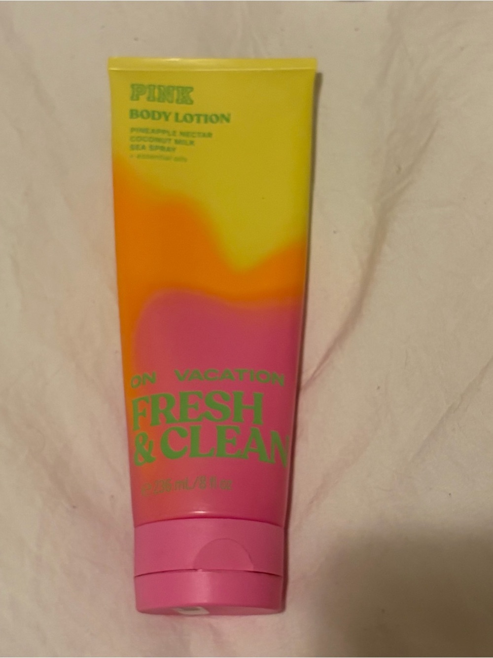 PINK Victoria's Secret Fresh & Clean Body Lotion - On Vacation - Full - New